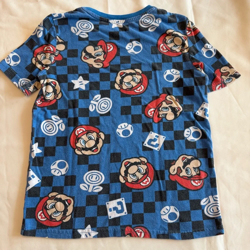 Super Mario Kids T-Shirt Size 8 – Jumping Graphic Tee, Nintendo Gamer - Picture 2 of 4